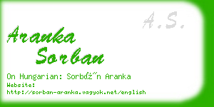 aranka sorban business card